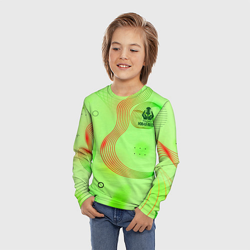 Детский лонгслив Радио Новая Песня с молнией / 3D-принт – фото 3