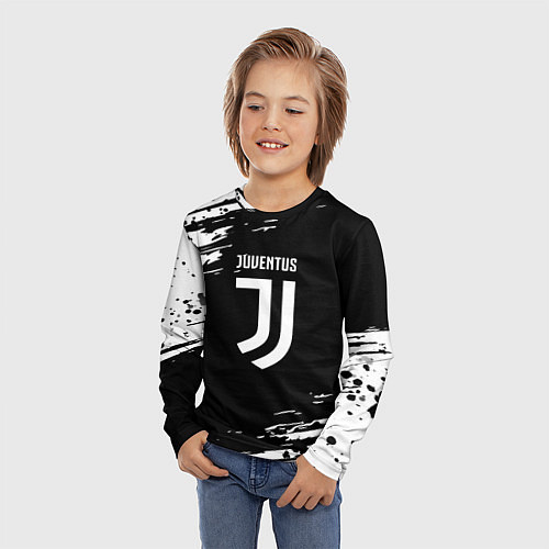 Детский лонгслив Juventus спорт краски / 3D-принт – фото 3