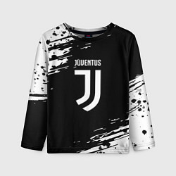 Лонгслив детский Juventus спорт краски, цвет: 3D-принт