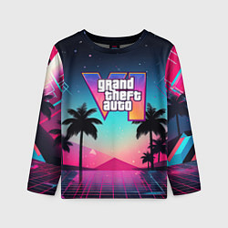 Лонгслив детский GTA 6 summer abstract, цвет: 3D-принт