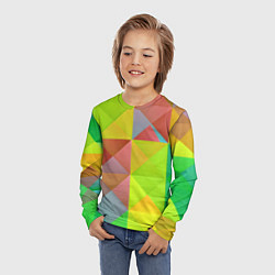 Лонгслив детский Разноцветные фигуры, цвет: 3D-принт — фото 2