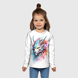 Лонгслив детский Портрет дракона, цвет: 3D-принт — фото 2