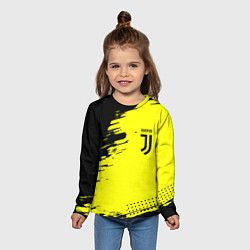 Лонгслив детский Juventus спортивные краски, цвет: 3D-принт — фото 2