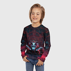 Лонгслив детский Футуристичное авто F1, цвет: 3D-принт — фото 2
