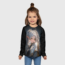 Лонгслив детский Аниме Фрирен провожающая в последний путь, цвет: 3D-принт — фото 2