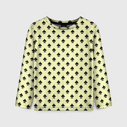 Детский лонгслив Пиковая масть светло-жёлтый