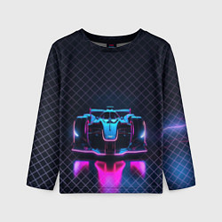 Лонгслив детский Болид с неоновой тенью, цвет: 3D-принт