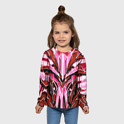 Лонгслив детский Розовый кибер доспех, цвет: 3D-принт — фото 2