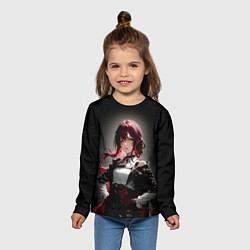 Лонгслив детский Хонкай- Кафка, цвет: 3D-принт — фото 2