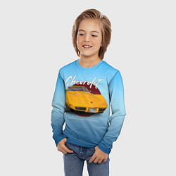 Лонгслив детский Американский маслкар Chevrolet Corvette, цвет: 3D-принт — фото 2