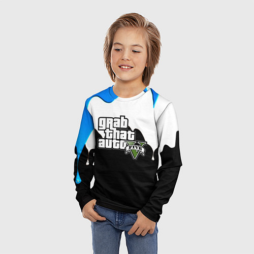 Детский лонгслив GTA 5 краски гейм / 3D-принт – фото 3
