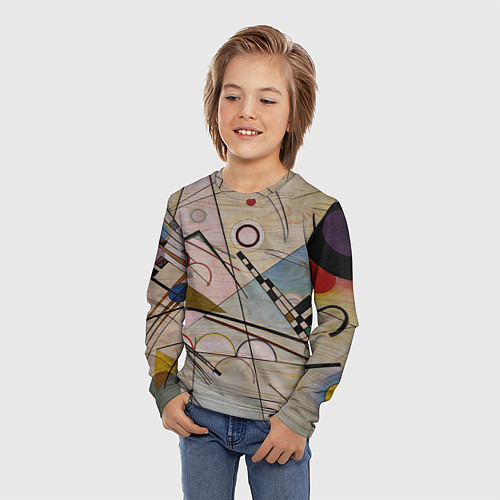 Детский лонгслив Неизвестные фигуры / 3D-принт – фото 3