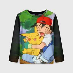 Лонгслив детский Pokemon - энергия в объятиях, цвет: 3D-принт