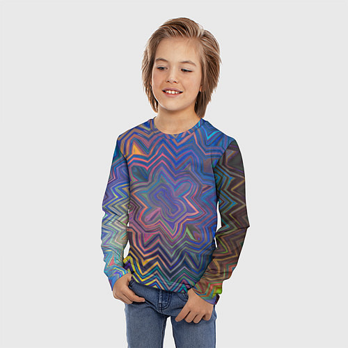 Детский лонгслив Абстрактная мандала / 3D-принт – фото 3