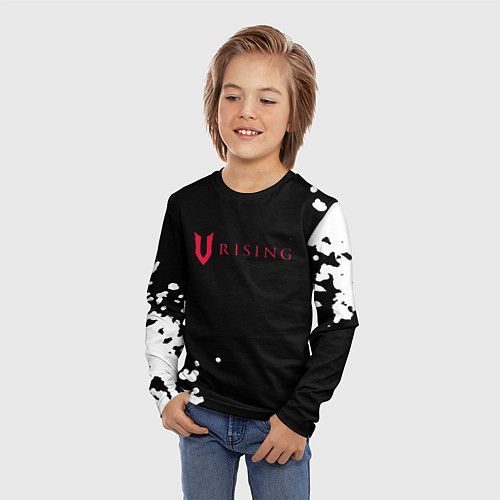 Детский лонгслив V Rising краски / 3D-принт – фото 3