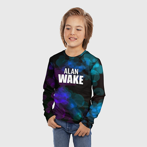 Детский лонгслив Alan wake текстура / 3D-принт – фото 3