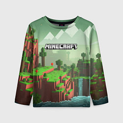 Лонгслив детский Minecraft logo квадратный мир игры, цвет: 3D-принт