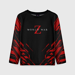 Лонгслив детский World war z текстура геометрия, цвет: 3D-принт