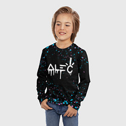 Лонгслив детский Alec monopoly graffiti брызги, цвет: 3D-принт — фото 2