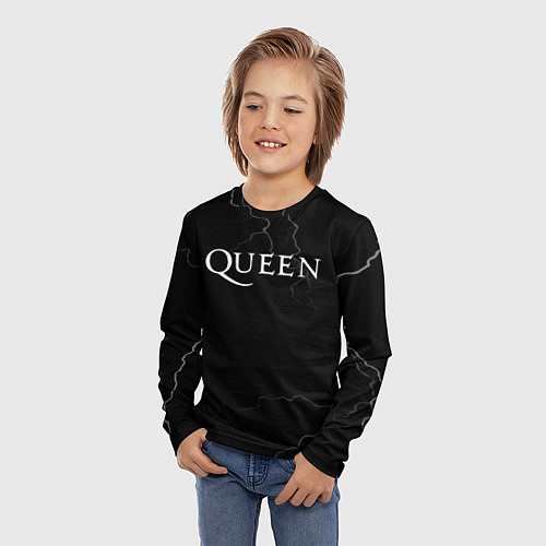 Детский лонгслив Queen квин король / 3D-принт – фото 3