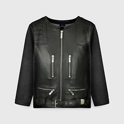 Лонгслив детский Terminator first - leather jacket, цвет: 3D-принт