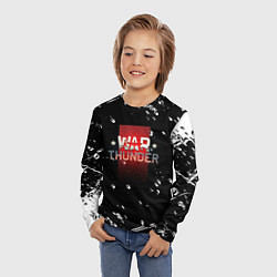 Лонгслив детский Warthunder белые краски онлайн, цвет: 3D-принт — фото 2