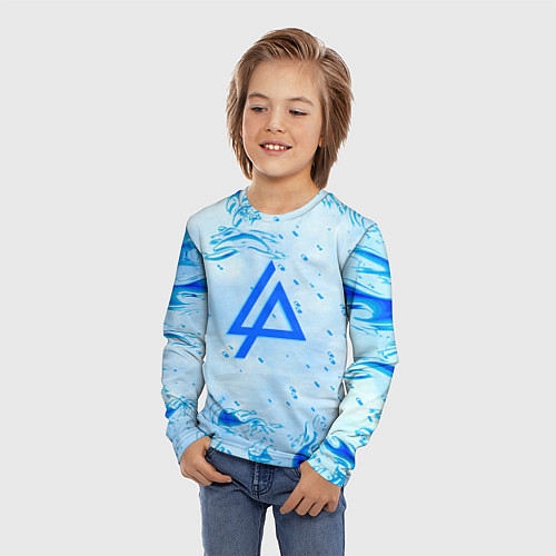Детский лонгслив Linkin park холодный огонь бренд / 3D-принт – фото 3