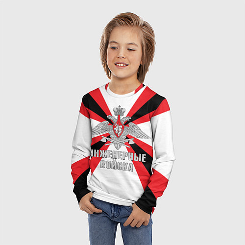 Детский лонгслив Инженерные войска РФ / 3D-принт – фото 3