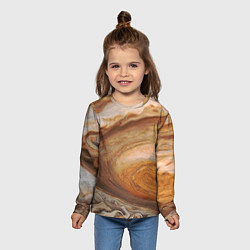 Лонгслив детский Волны Юпитера - star dust, цвет: 3D-принт — фото 2