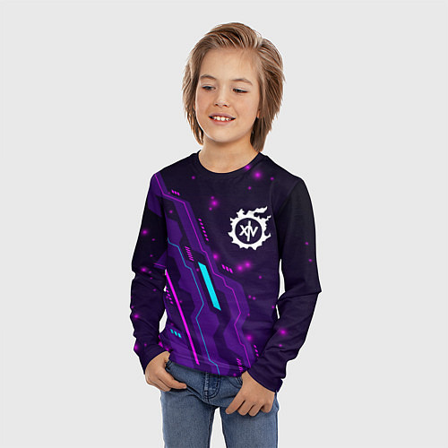 Детский лонгслив Final Fantasy neon gaming / 3D-принт – фото 3
