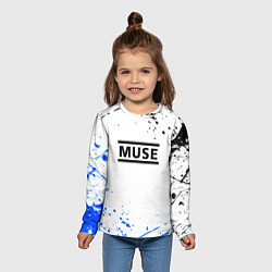Лонгслив детский MUSE рок стиль краски, цвет: 3D-принт — фото 2
