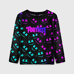 Лонгслив детский Fortnite x Marshmello neon pattern, цвет: 3D-принт