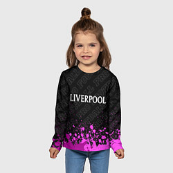 Лонгслив детский Liverpool pro football посередине, цвет: 3D-принт — фото 2