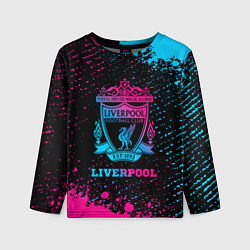 Лонгслив детский Liverpool - neon gradient, цвет: 3D-принт