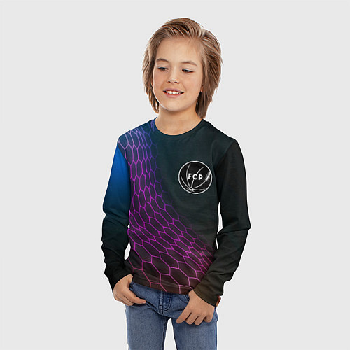 Детский лонгслив Porto футбольная сетка / 3D-принт – фото 3