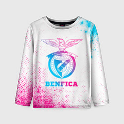 Лонгслив детский Benfica neon gradient style, цвет: 3D-принт