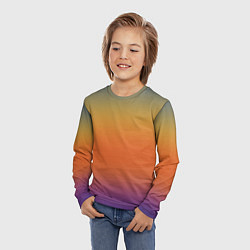 Лонгслив детский Градиент цвета заката, цвет: 3D-принт — фото 2