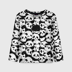 Лонгслив детский Выходной господина злодея с пандами, цвет: 3D-принт