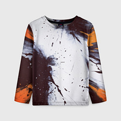 Лонгслив детский Брызги и мазки красками, цвет: 3D-принт
