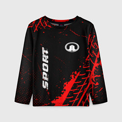 Лонгслив детский Great Wall red sport tires, цвет: 3D-принт