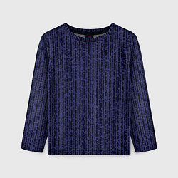 Детский лонгслив Полосатый чёрно-фиолетовый