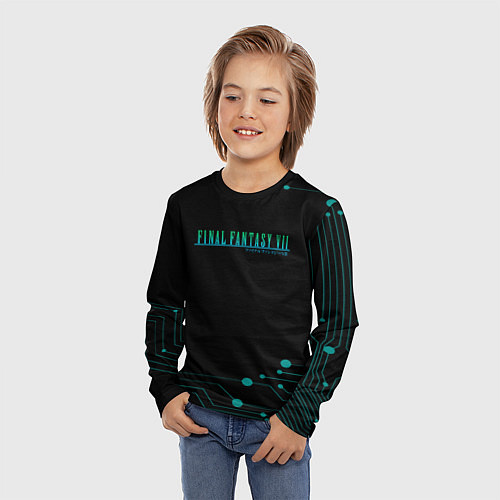 Детский лонгслив Final fantasy neon / 3D-принт – фото 3