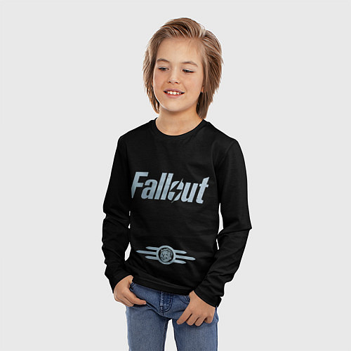 Детский лонгслив Fallout - Logo / 3D-принт – фото 3