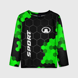 Детский лонгслив Great Wall green sport hexagon