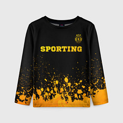 Детский лонгслив Sporting - gold gradient посередине