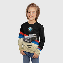 Лонгслив детский Винтажный автомобиль BMW 340, цвет: 3D-принт — фото 2