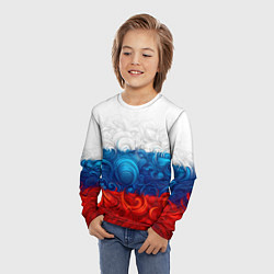 Лонгслив детский Орнамент триколор, цвет: 3D-принт — фото 2