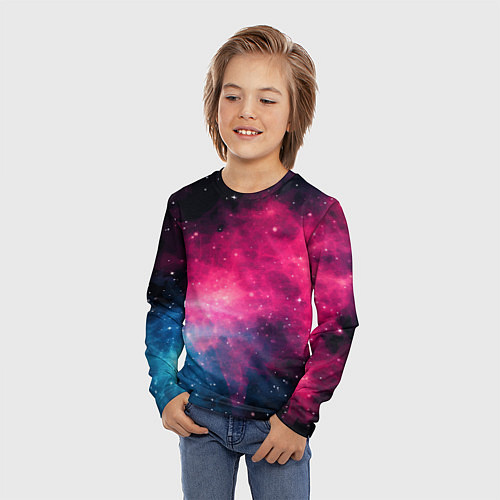 Детский лонгслив Абстрактный космос фантастика / 3D-принт – фото 3
