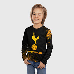 Лонгслив детский Tottenham - gold gradient, цвет: 3D-принт — фото 2