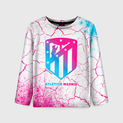 Лонгслив детский Atletico Madrid neon gradient style, цвет: 3D-принт